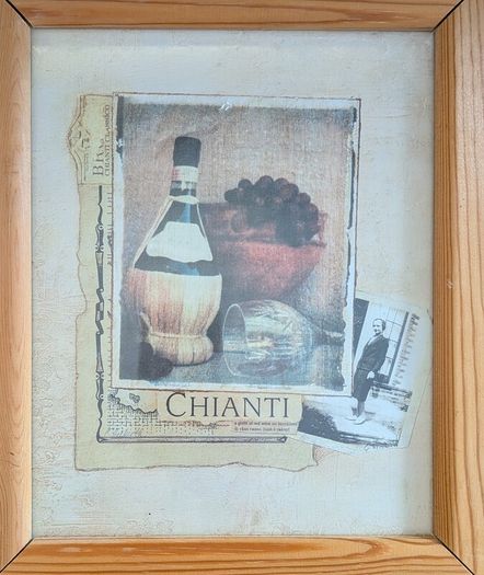 Pair Kitchen Prints Cappuccino Chianti Framed Coffee Wine Wall Art
