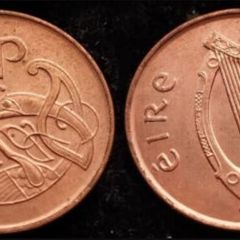 [#2127] - Ireland 1990 | 2 Pence | Irish 2p | KM.21a | UNC