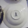 a antique 5 peice blue and white coffee set cups and sausers by royal doulton Image 4