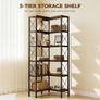 5-Tier L-Shaped Corner Bookshelf Image 6