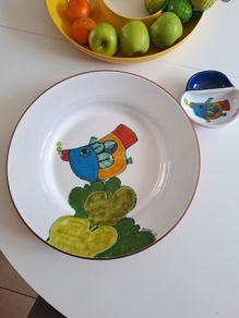 Large Ceramic Pottery Platter and Olive Dish- Excellent Condition