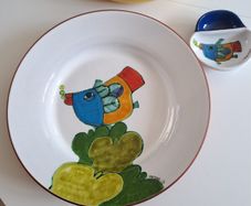 Large Ceramic Pottery Platter and Olive Dish- Excellent Condition