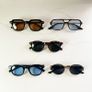 Black Rectangular Sunglasses Blue Lens UV400 (New) Image 4