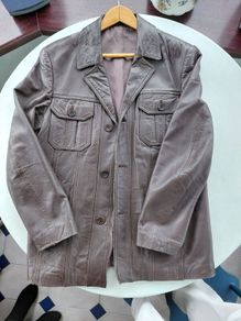 classic rich dark brown vintage leather jacket