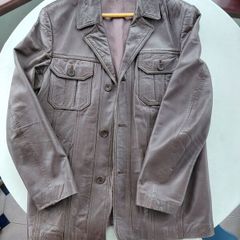 classic rich dark brown vintage leather jacket