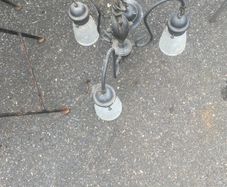 vintage 3 light chandelier