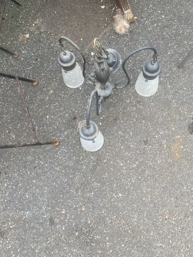 vintage 3 light chandelier
