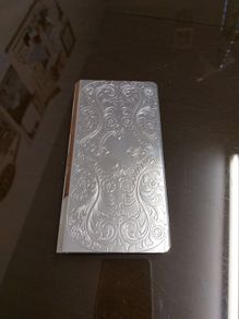 silver diary holder