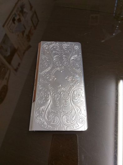 silver diary holder