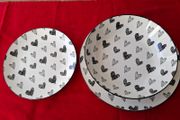 18-piece heart pattern dinner set