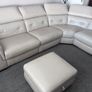 Cream Leather Corner Couch Image 4