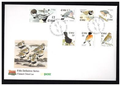 1997 Ireland Eight Definitive Stamp Series Birds An Post First Day Cover (FDC)