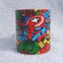 MARVEL SUPERHEROES mug (Marvel comics) - a nicely made mug depicting Captain America, Iron Man, Wolverine, Hulk and Spiderman Image 2