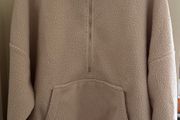 Dunnes Stores Creamy Beige Fleecy Half Zip Top