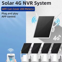 Cctv completely wireless 4g nvr 4 camera system