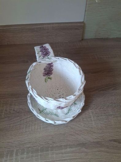 Handmade newspaper basket