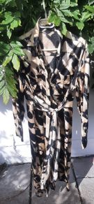 Silk Feel Belted Long Dress