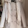 Spring Easter Beige Ruffle Coat, Double Breasted Coat Size 38 Never Used Image 4