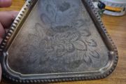 Unique Vintage Old Metal Engraved Handcrafted Tray