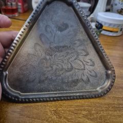 Unique Vintage Old Metal Engraved Handcrafted Tray