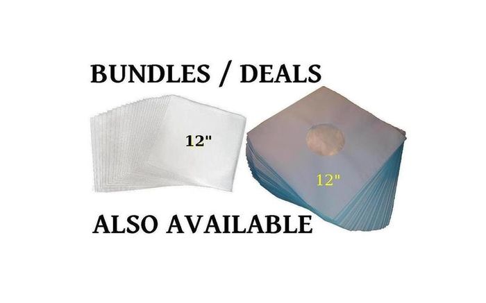 25 x BLAKE SLEEVES! 7 Inch 45RPM Singles Vinyl Record Covers Crystal CLEAR plastic Outer sleeves - NO FLAP SEAL