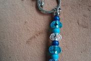 Handcrafted beaded keyring.Each one unique