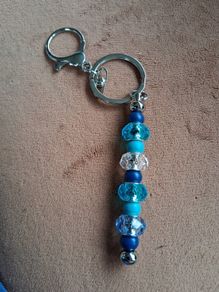 Handcrafted beaded keyring.Each one unique
