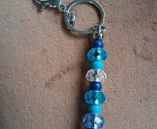 Handcrafted beaded keyring.Each one unique