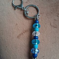 Handcrafted beaded keyring.Each one unique
