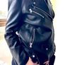 Stradivarius oversized faux leather biker jacket black - Size M Image 7