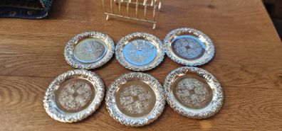 silver plated coasters