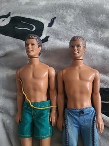2 ken dolls . 1968 bodies and 1999/1991 heads