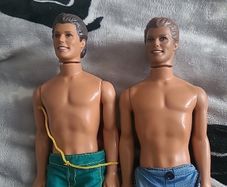 2 ken dolls . 1968 bodies and 1999/1991 heads