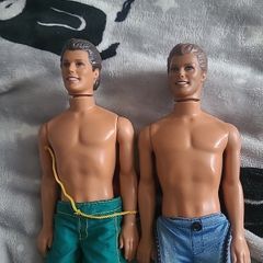 2 ken dolls . 1968 bodies and 1999/1991 heads