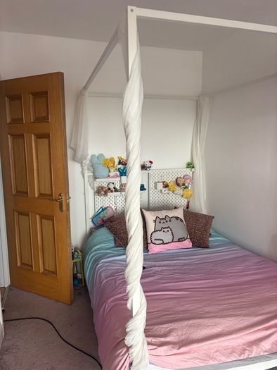 IKEA Small double 4 post bed