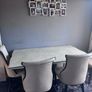 Marble style table and 4 chairs Image 5