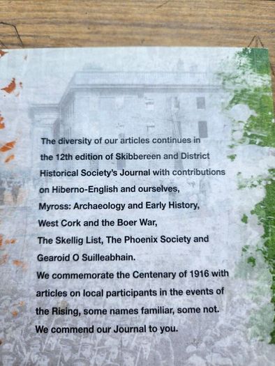 Skibbereen And District Historical  Society Journal Volume 12. 2016. First Edition Paperback In Good Condition.