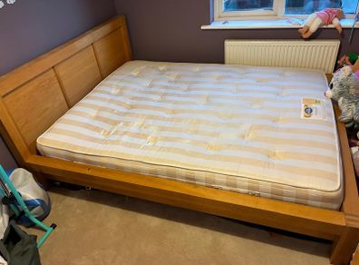 King size mattress and bed frame