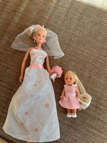Brand New Barbie Type Bride Doll and Flower Girl