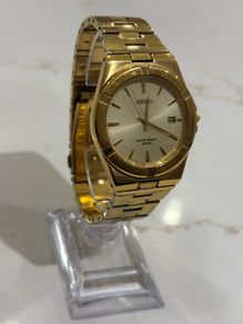 Vintage Seiko Quartz V732-0390 Gold Tone Men's Dress Watch