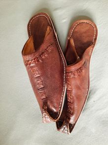 Handmade Moroccan Leather Slippers / Babouche (Brand New)