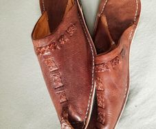 Handmade Moroccan Leather Slippers / Babouche (Brand New)