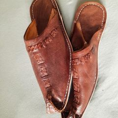 Handmade Moroccan Leather Slippers / Babouche (Brand New)