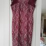 Burgundy lace dress size 14 Image 2