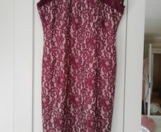 Burgundy lace dress size 14