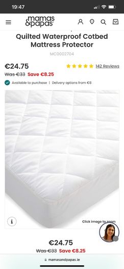 MAMAS AND PAPAS mattress protector cot