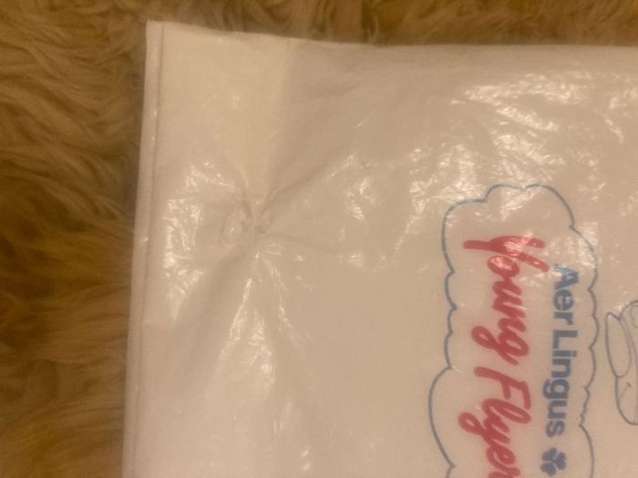 Vintage Aer Lingus Young Flyer Plastic Bag and Amenity Bag