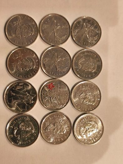 Canadian Coin Mixed Approx 70 Coins Canada Dollars Toonie