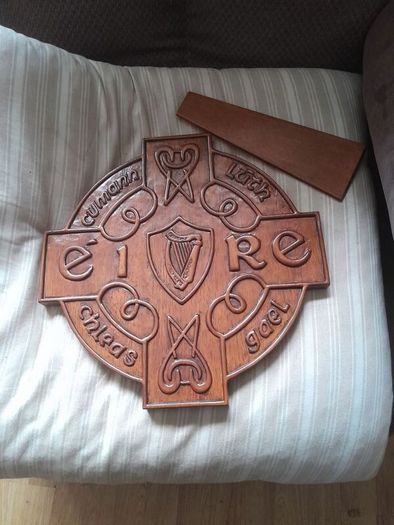 vintage carved g.a.a shield