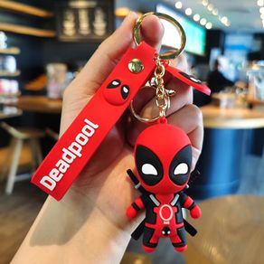Marvel Cute Doll Pendant Anime Figures Deadpool Q Version Fashion Backpack Keychain Couple Bag Keyring Pendant Birthday Gifts